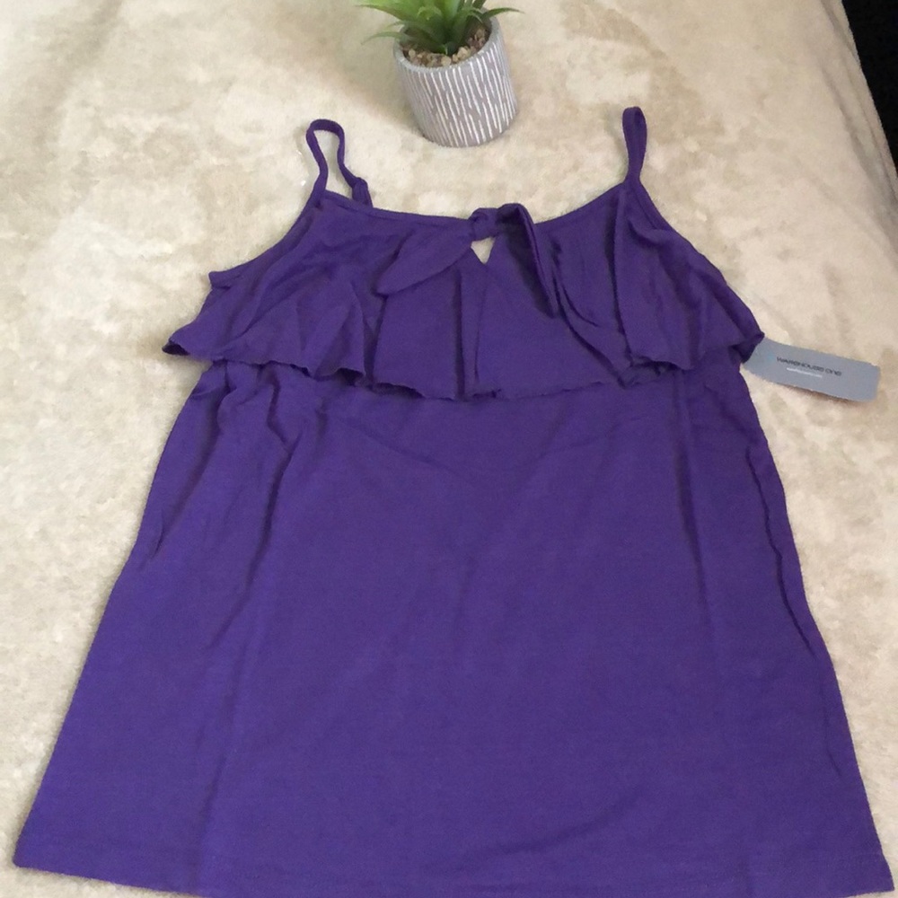 Knot Ruffle Front Top